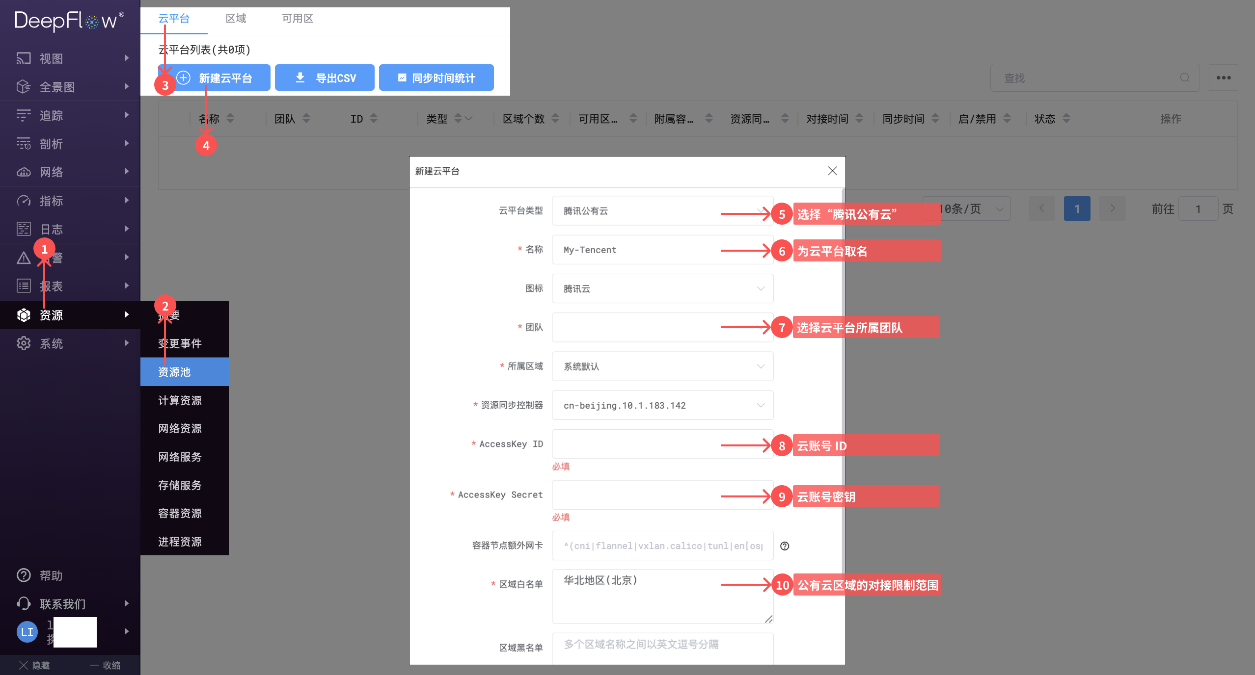 录入云平台（腾讯云）